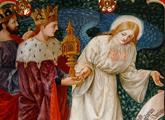 Detail of altarpiece, St Margaret's Church, Hornby, Lancashire