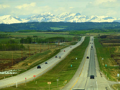 Trans-Canada Highway towards the Rocky Mountains