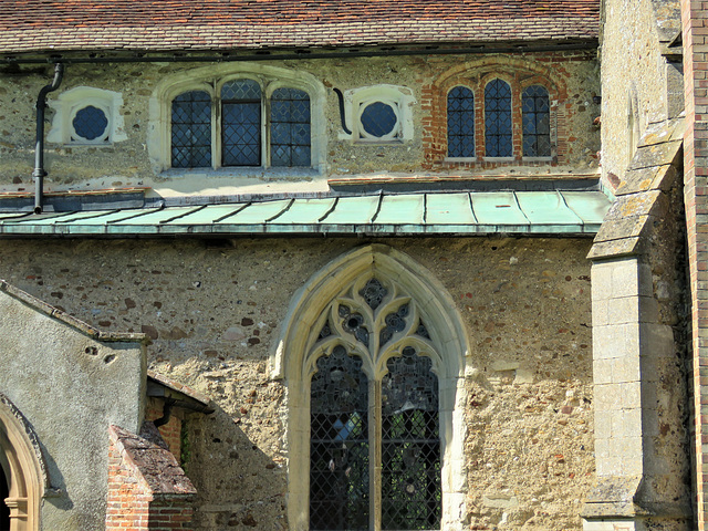 ashdon church, essex, c14 and c16 windows