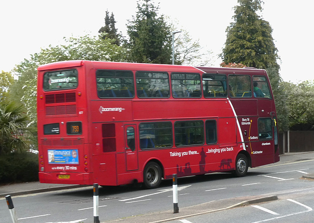 Konectbus/Chambers (Go-Ahead) 877 (PN09 ENO) in Bury St. Edmunds - 29 Apr 2022 (P1110377)