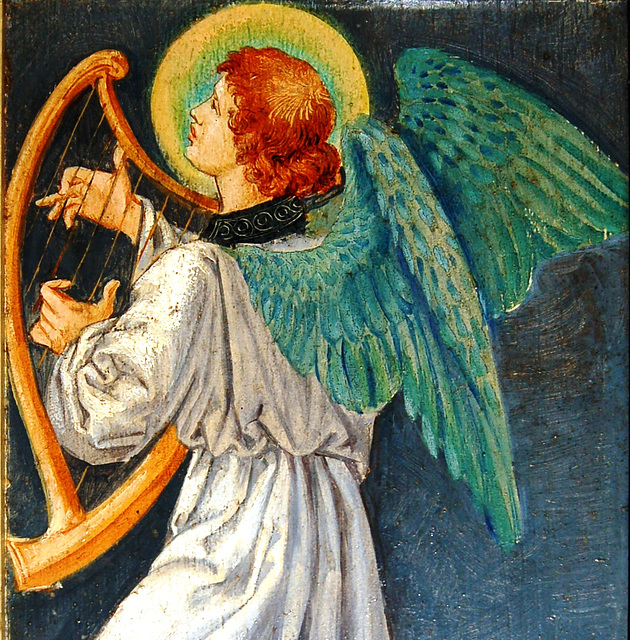 Detail of altarpiece, St Margaret's Church, Hornby, Lancashire