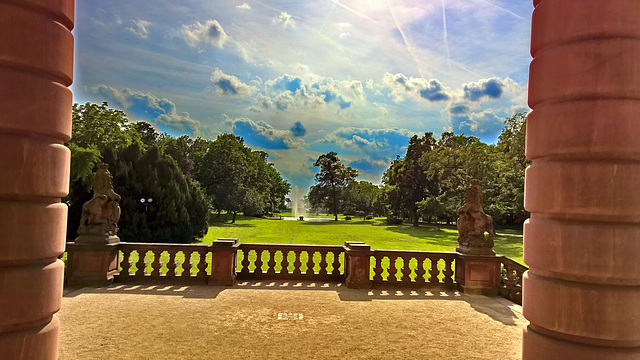 Hanau, Schloss Philippsruhe, Schlossgarten, HDR