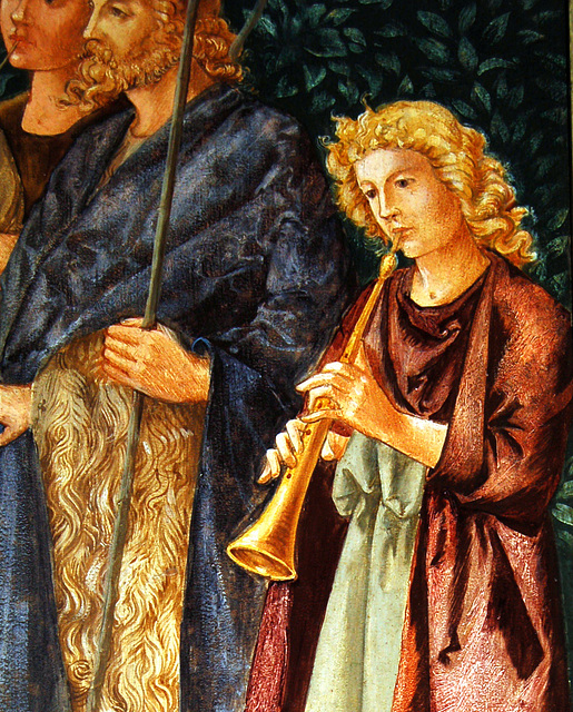 Detail of altarpiece, St Margaret's Church, Hornby, Lancashire