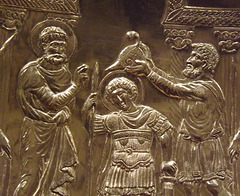 Detail of a Silver Plate with the Arming of David in the Metropolitan Museum of Art, December 2012