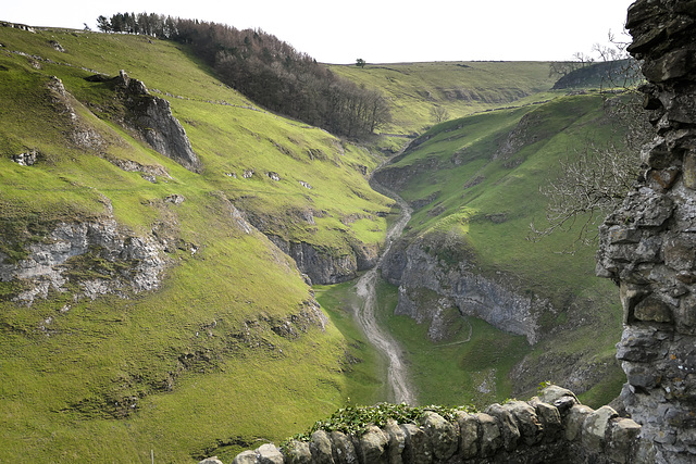 'Cave dale' - Castleton - from Peveril castle.