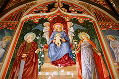 Detail of altarpiece, St Margaret's Church, Hornby, Lancashire