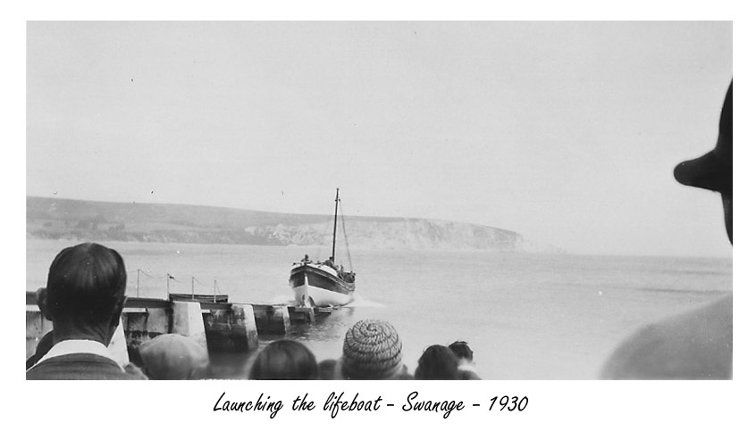 Launching the lifeboat Swanage 1930