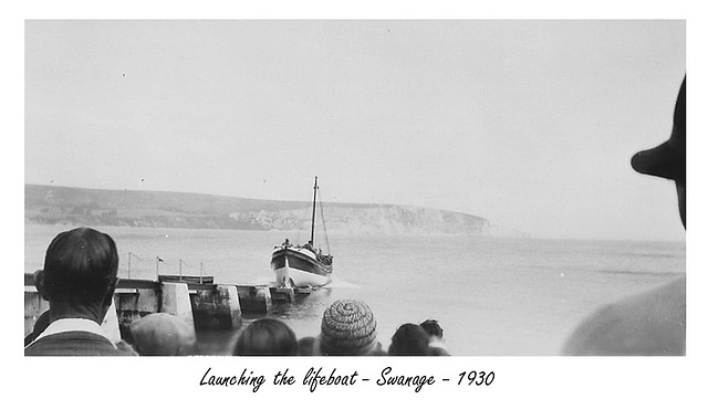 Launching the lifeboat Swanage 1930