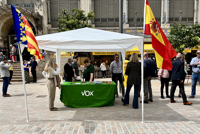 Valencia 2022 – Stall of the political party Vox