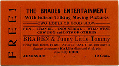 The Braden Entertainment with Edison Talking Moving Pictures, Richland, Pa., ca. 1913