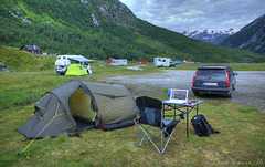 Camping in Austerdalen / Langedalen.