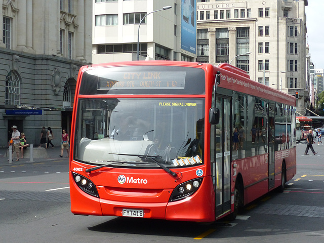 AT Metro CityLink 4002 in Auckland - 21 February 2015