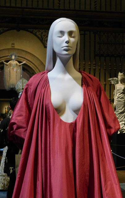 Detail of an Evening Dress by Valentino in the Metropolitan Museum of Art, September 2018