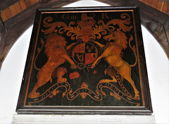 cottenham church, cambs  (14) c18 royal arms og george iii