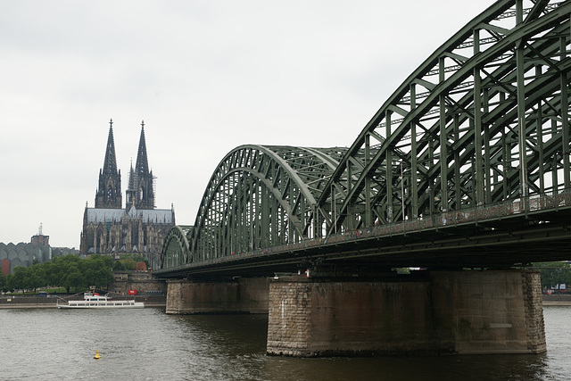 Hohenzollernbrucke And Cathedral