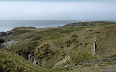 Headland view towards Killantringan Lighthouse.