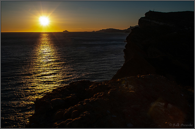 Sonnenuntergang am Cap de l'Aigle