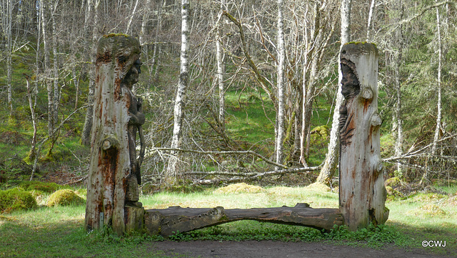 At the Frank Bruce Sculpture Trail, Feshie.