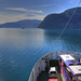 Crossing the Sognefjord from Fodnes to Mannheller.