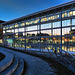 Parma: reflex skyline at blue hour.