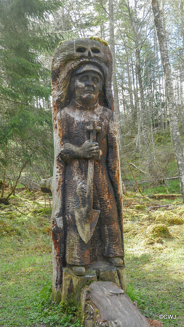 At the Frank Bruce Sculpture Trail, Feshie.