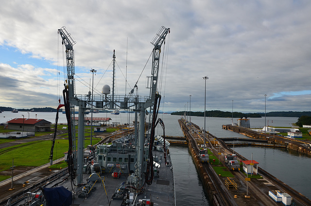 RFA GOLD ROVER in the Panama Canal