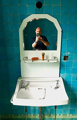 Art deco bathroom - self portrait - morning!!