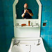 Art deco bathroom - self portrait - morning!! Art deco bathroom - self portrait - morning!!