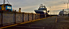 Northumbria Quay. Dredger,Dive Support Vessel and Passenger Ferry.