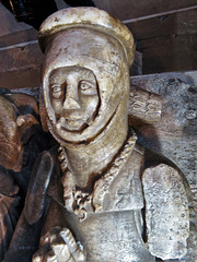 ashbourne church, derbs (44)livery collar detail on tomb of sir john cokayne +1448 and wife