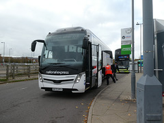 Ambassador Travel (National Express contractor) 304 (BV72 XFA) at Trumpington - 14 Nov 2024 (P1200294)