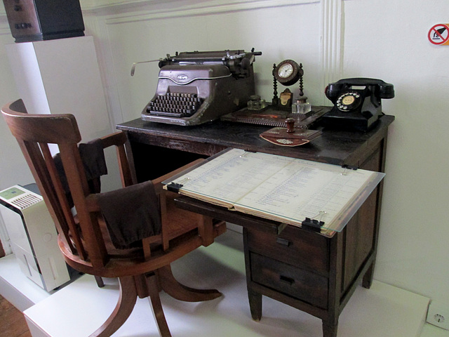 Desk of office worker.