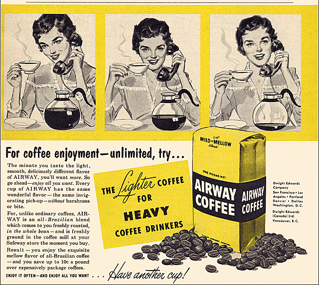 Airway Coffee Ad, 1954