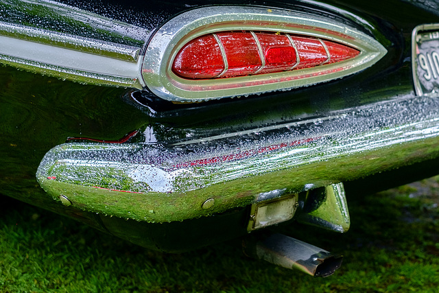 Rain splattered Chevy