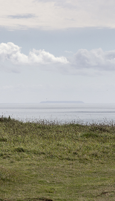 View to Lundy Island from Elegug Stacks