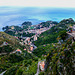 Taormina as seen from the Castelmola overlooking the town