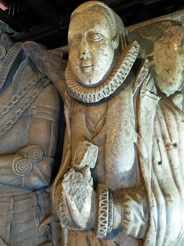 ashbourne church, derbs, c16 alabaster tomb of sir humphrey bradbourne +1581 by roiley