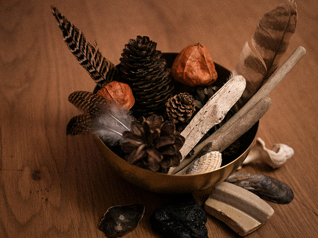 Bowl of collected items