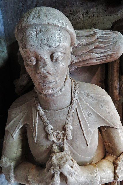 greystoke church, cumbria,tomb with ss livery collar wearing john lord greystoke, 1436