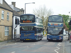 DSCF3321 Delaine Buses AD12 DBL and AD65 DBL in Market Deeping - 6 May 2016