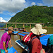 Boarding on  the riverboat Nong Khiaw Laos