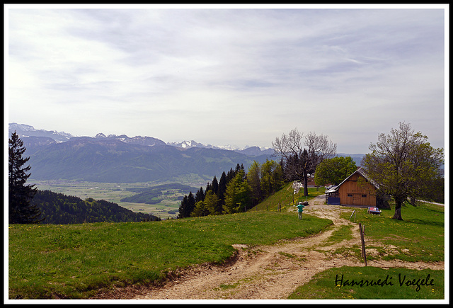 Alp Egg mit Blick in die Lindebene