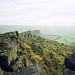 Looking along the southern end of The Roaches towards Hen Cloud (Scan from October 1989)