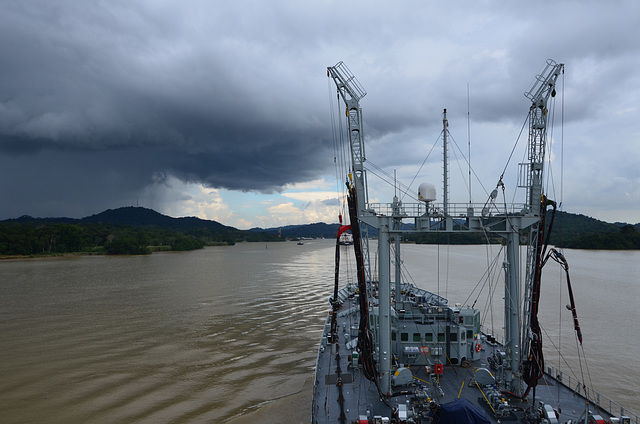 RFA GOLD ROVER in the Panama Canal
