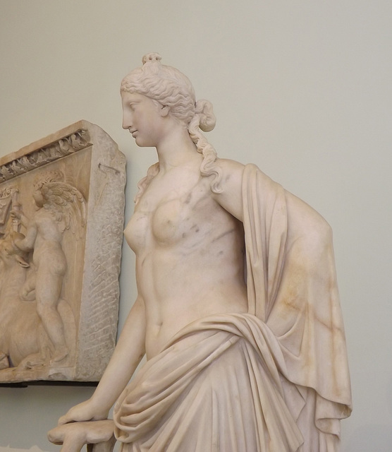 Detail of a Statue of Aphrodite of the Marine Venus Type in the Naples Archaeological Museum, July 2012