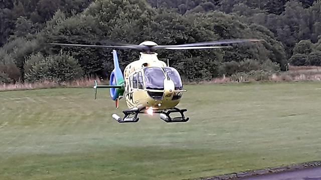 Air Ambulance at Loch Tummel Hotel 29th August 2024