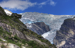 Torsbreen glacier, beginning of Austerdalsbreen glacier.