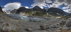 Austerdalsbreen glacier 180 panorama.