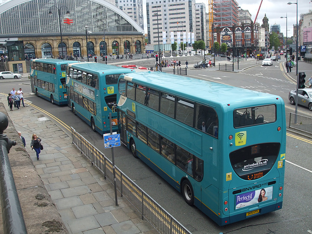 DSCF7976 Buses near Lime Street Station, Liverpool - 16 Jun 2017