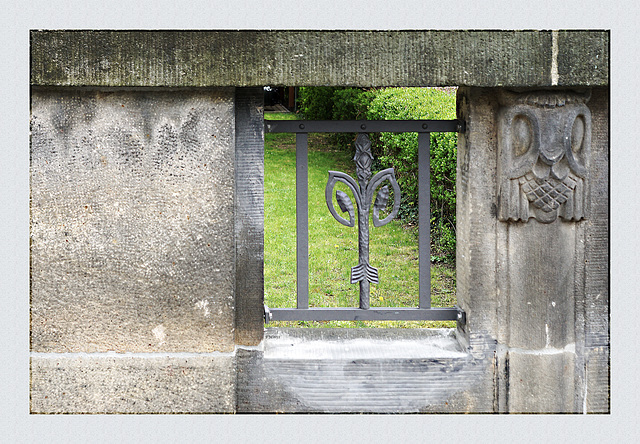 A small iron fence